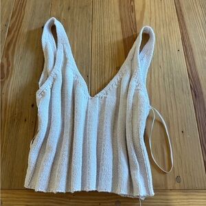 Elegant Cream Knit Women's Top